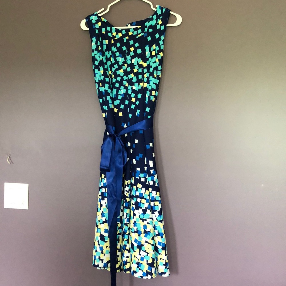 Multi color flared dress